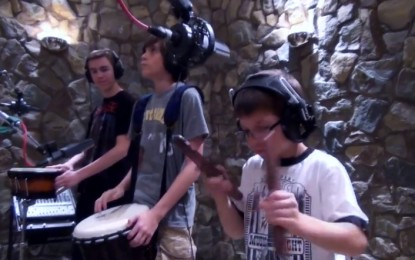 A GROUP OF KIDS – Covering Tool’s “46 and 2” impressively stunning