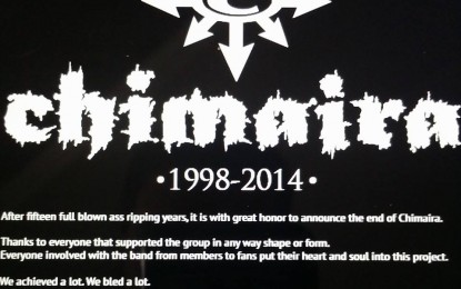 CHIMAIRA – Ανακοίνωσαν την οριστική διάλυση τους