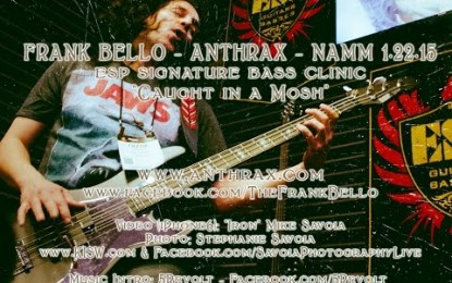 NAMM 2015 – Δείτε την εμφάνιση του Frank Bello των Anthrax