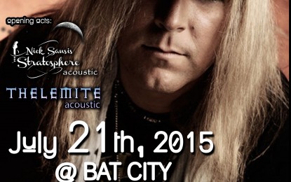 LIVE: 21/7/2015 – JOHNNY LIMA (ACOUSTIC), NICK SANSIS STRATOSPHERE, THELEMITE @ Bat City, Athens, Greece