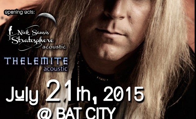 LIVE: 21/7/2015 – JOHNNY LIMA (ACOUSTIC), NICK SANSIS STRATOSPHERE, THELEMITE @ Bat City, Athens, Greece