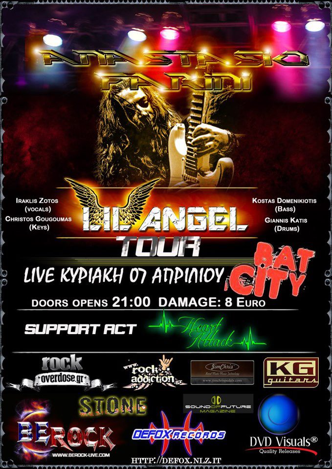 LIVE REPORT: ANASTASIO FARINI, HEART ATTACK – 7/4/2013 @ Bat City, Athens, Greece