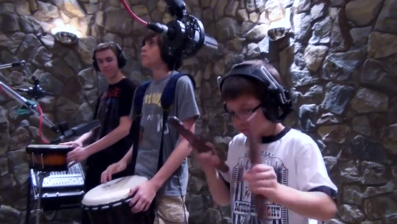 A GROUP OF KIDS – Covering Tool’s “46 and 2” impressively stunning