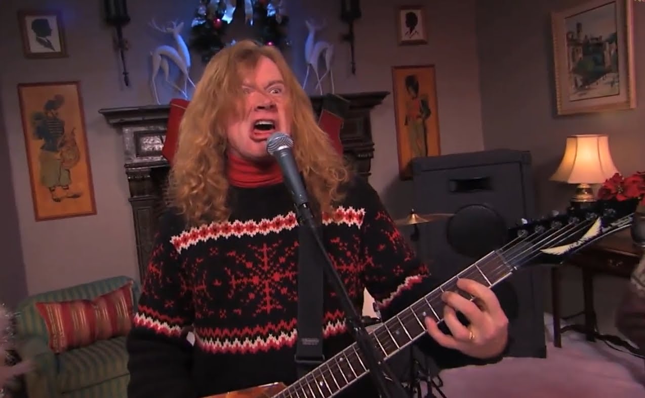 MEGADETH – Debuts their new Christmas Disc ‘Thrashing Through The Snow’ on ‘Jimmy Kimmel Live!’ (VIDEO)