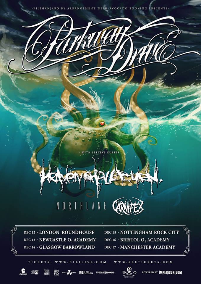 PARKWAY DRIVE – Σε κοινή περιοδεία μαζί με HEAVEN SHALL BURN, NORTHLANE & CARNIFEX