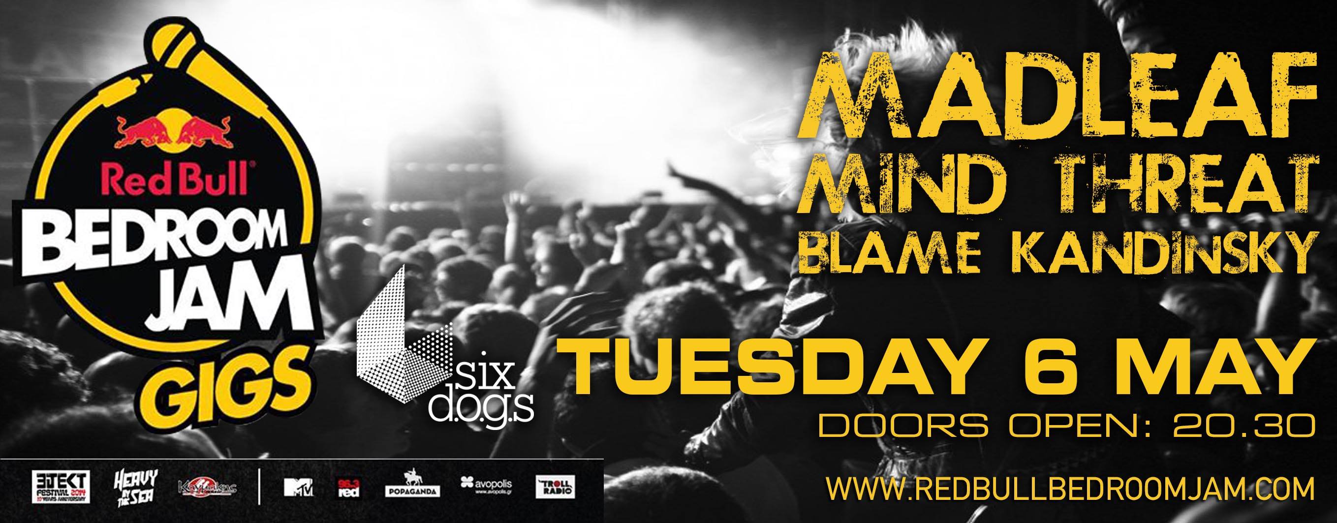 LIVE REPORT: MADLEAF, MINDTHREAT, BLAME KANDINSKY (RED BULL BEDROOM JAMS) – 6/5/2014 @ Six D.Ο.G.S, Athens, Greece