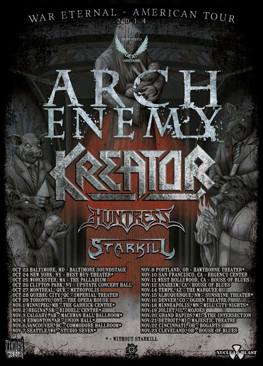 KREATOR – Ανακοινώθηκε κοινή περιοδεία μαζί με τους ARCH ENEMY, HUNTRESS & STARKILL