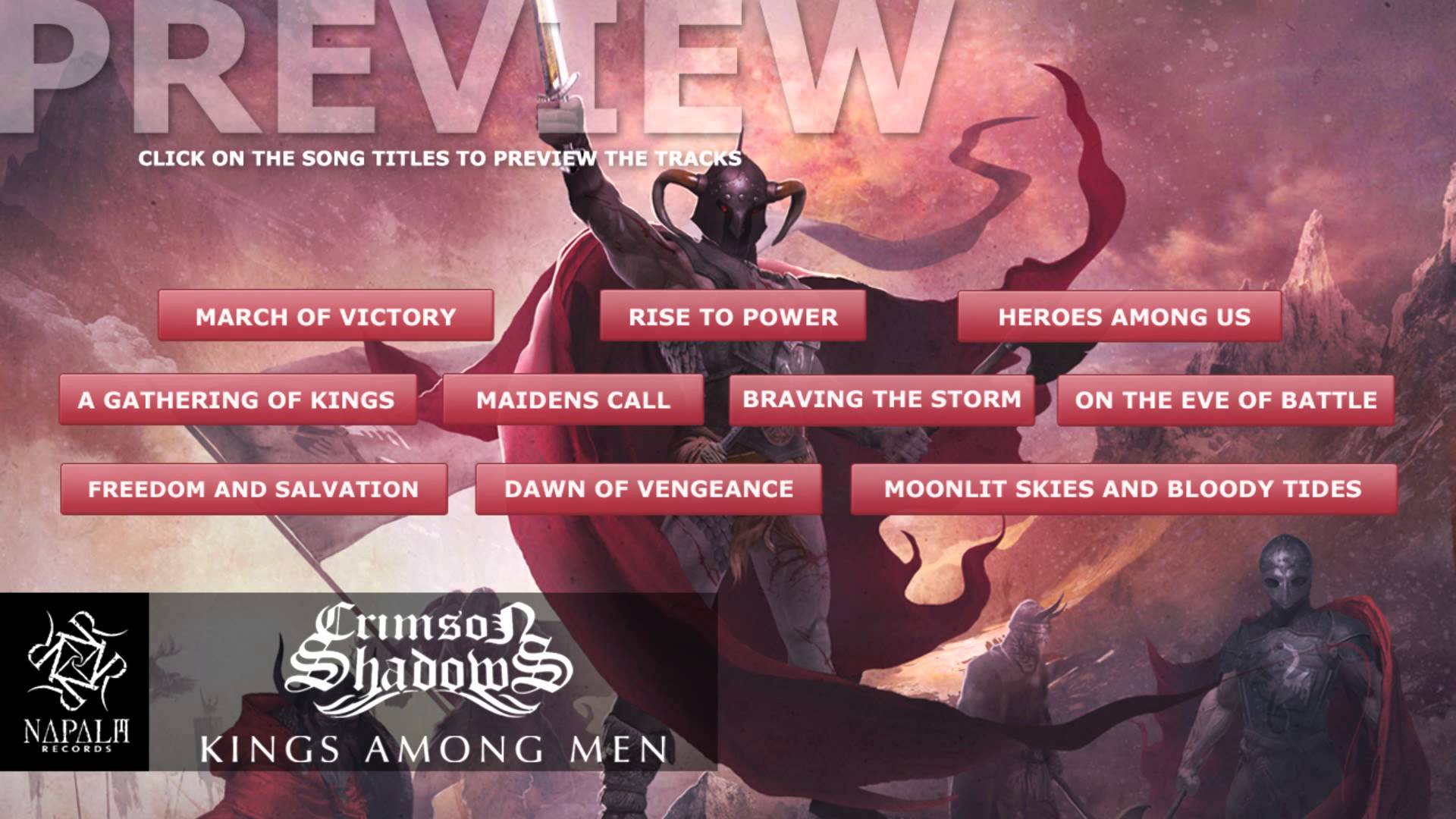 CRIMSON SHADOWS – Ακούστε το επίσημο preview του νέου τους album ‘Kings Among Men’