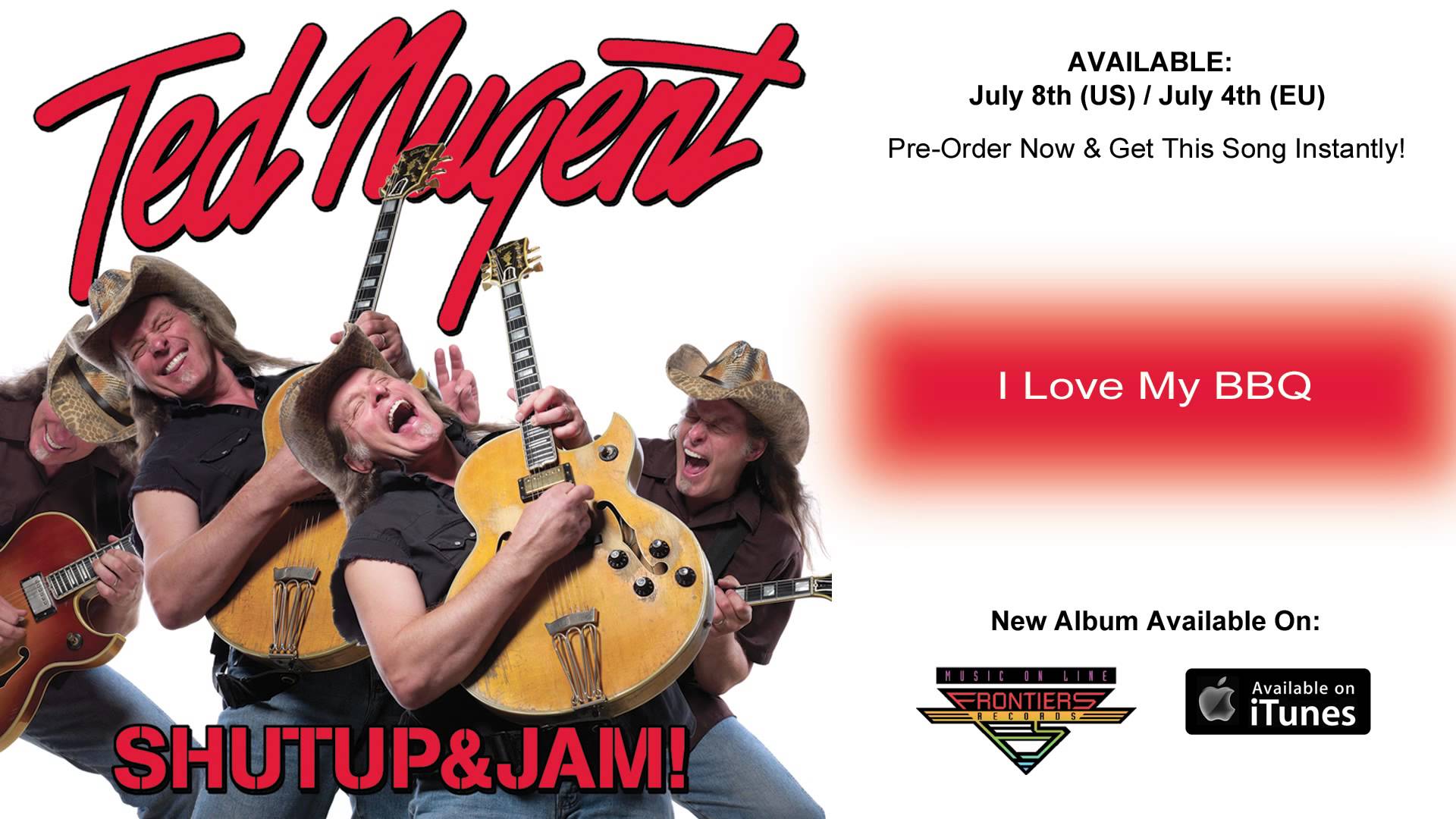 TED NUGENT – Ακούστε το νέο του τραγούδι ‘I Love My BBQ’ από το ‘Shutup&Jam!’