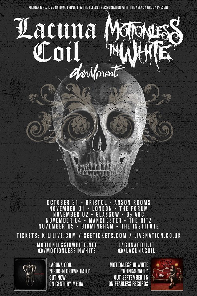 LACUNA COIL – Σε κοινή περιοδεία με τους MOTIONLESS IN WHITE το φθινόπωρο στην Αγγλία