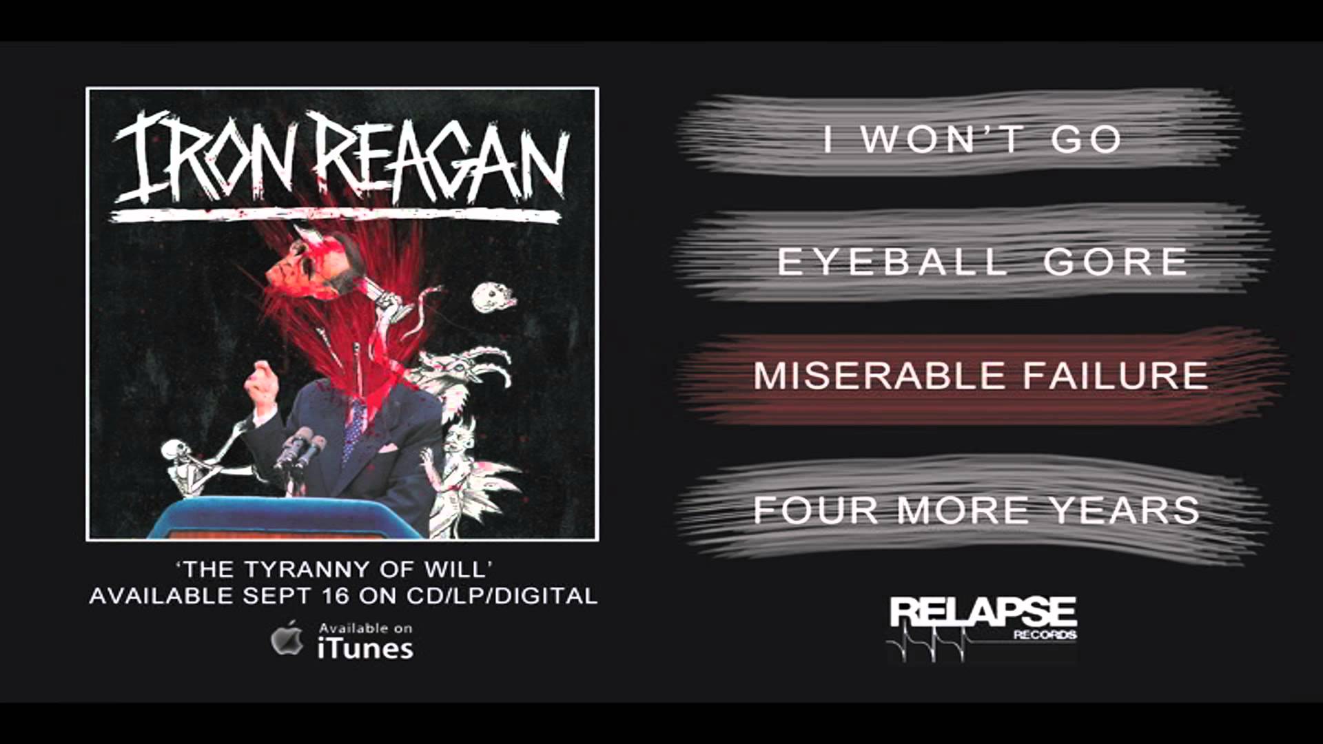 IRON REAGAN – Ακούστε το επίσημο sampler του ‘Tyranny Of Will’