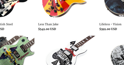 ARTIST SERIES GUITAR – Δείτε όλες τις custom designed κιθάρες!