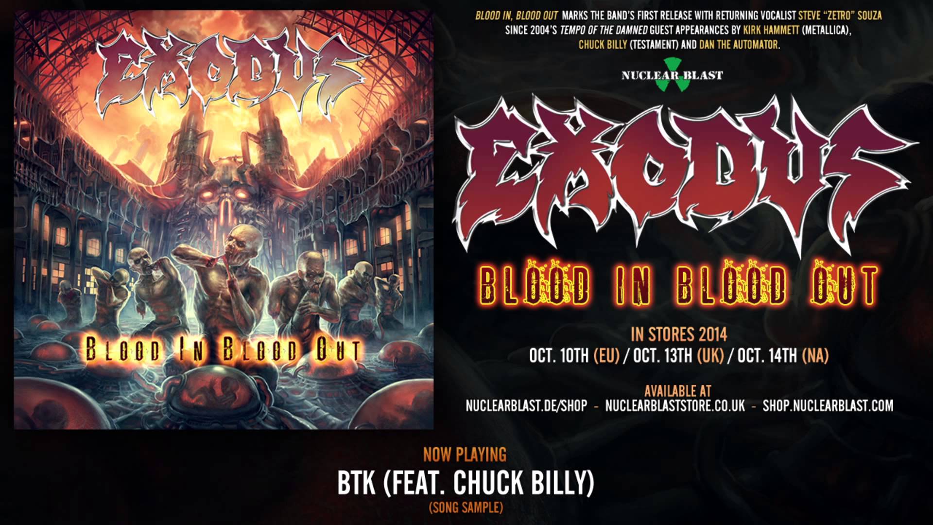 EXODUS – Ακούστε το επίσημο album trailer του ‘Blood In, Blood Out’