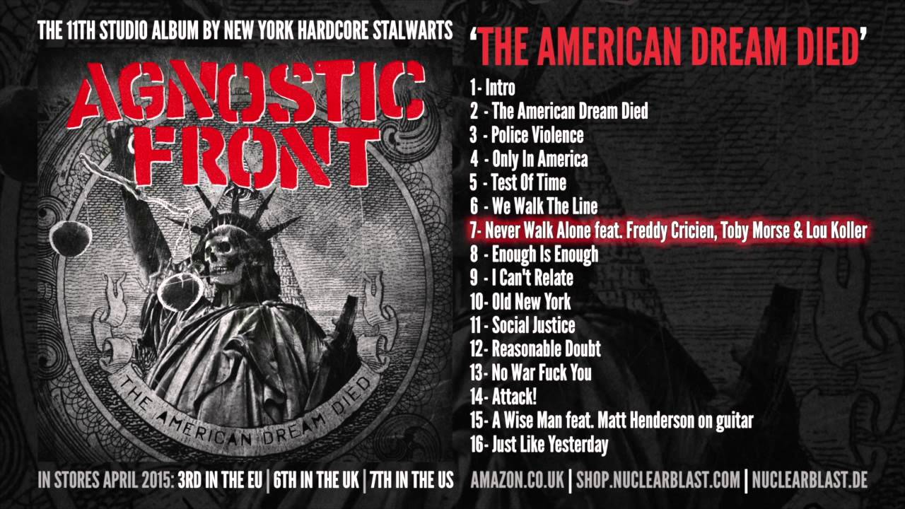 AGNOSTIC FRONT – Ακούστε ολόκληρο το ΝΕΟ τους album ‘The American Dream Died’