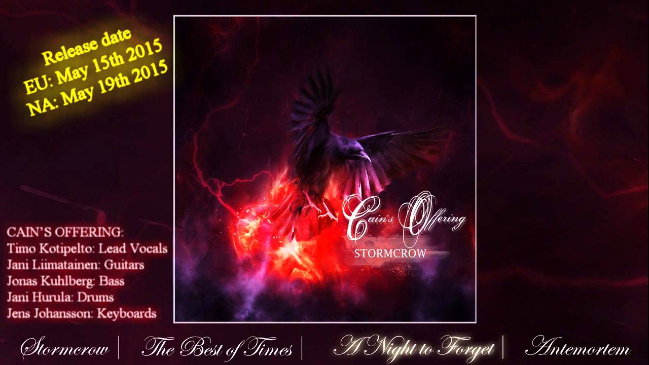 CAIN’S OFFERING (Liimatainen, Kotipelto, Johansson) – Ακούστε το trailer της All Star Band για το ΝΕΟ τους album με τίτλο ‘Stormcrow’