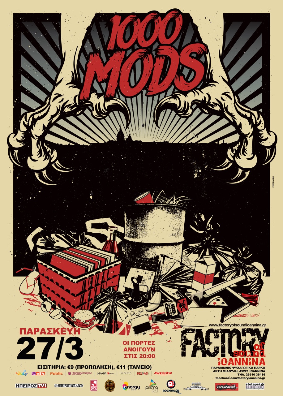 LIVE: 27/3/2015 – 1000MODS, Rebus’ Hole @ Factory of Sound, Ioannina, Greece