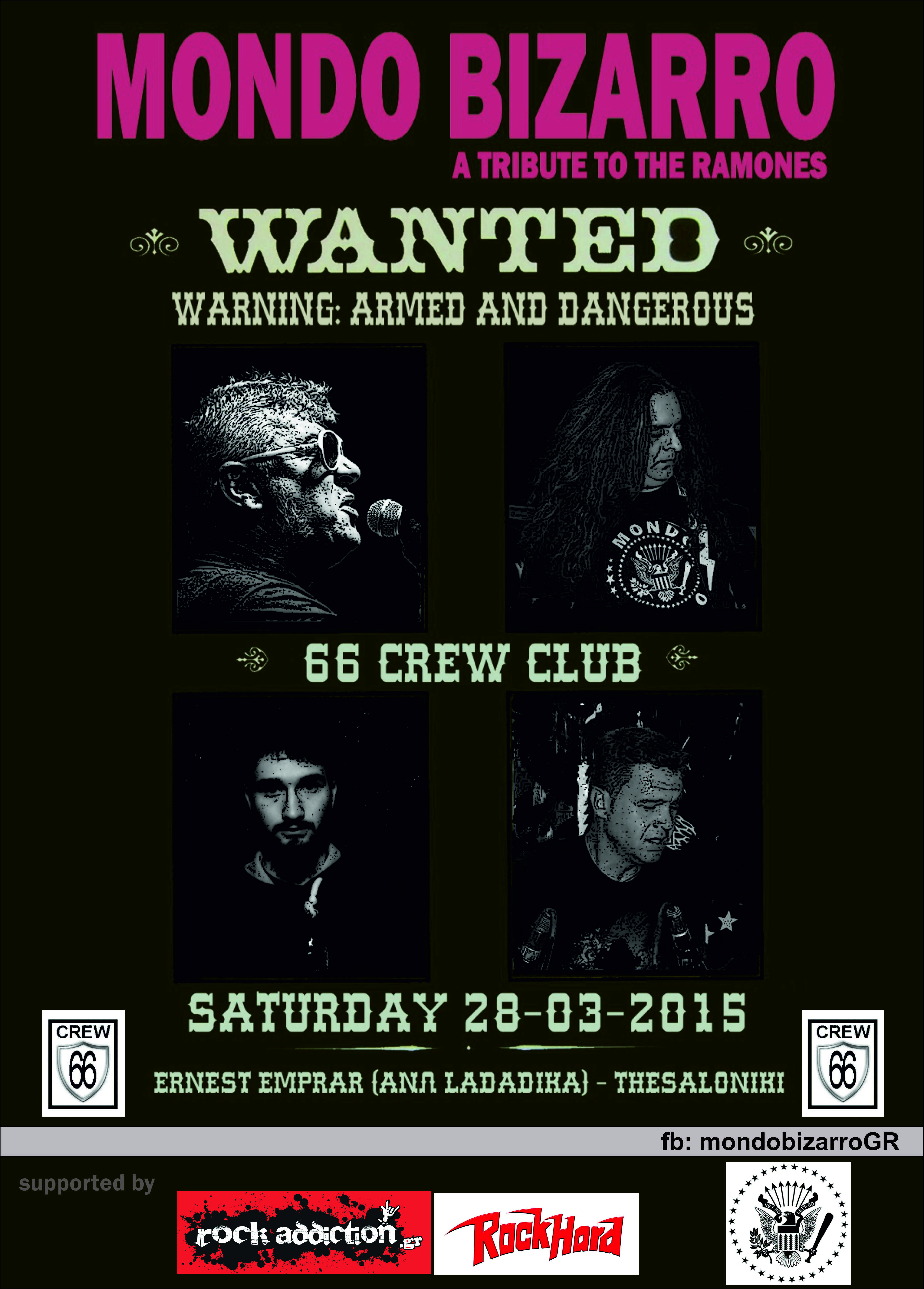 LIVE: 28/3/2015 – MONDO BIZARRO @ 66 Crew Club, Thessaloniki, Greece