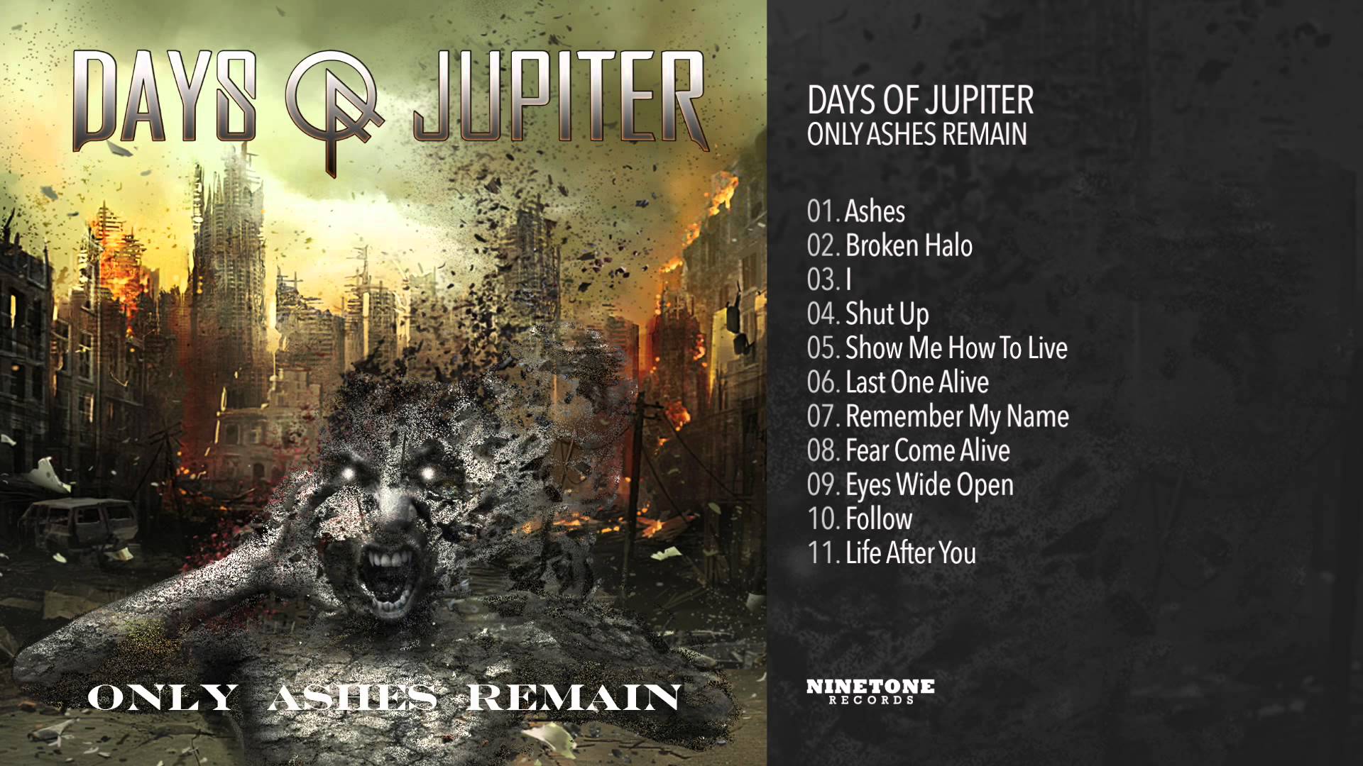 DAYS OF JUPITER – Album sampler του ΝΕΟΥ τους album με τίτλο ‘Only Ashes Remain’