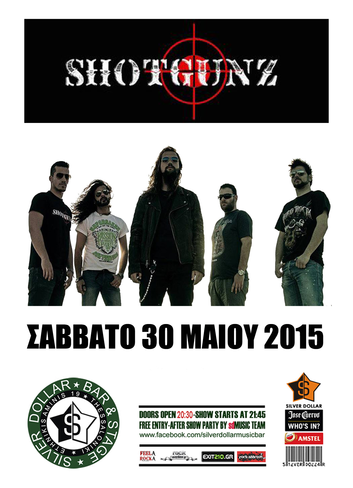 LIVE: 30/5/2015 – SHOTGUNZ, LAZYBONE LIZARD @ Silver Dollar, Thessaloniki, Greece